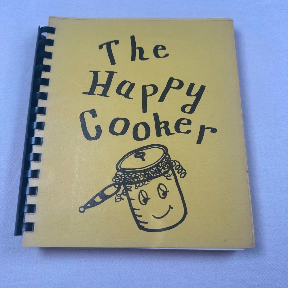 Vintage 1974 The Happy Cooker Moline Public Hospital Auxiliary Cookbook Illinois